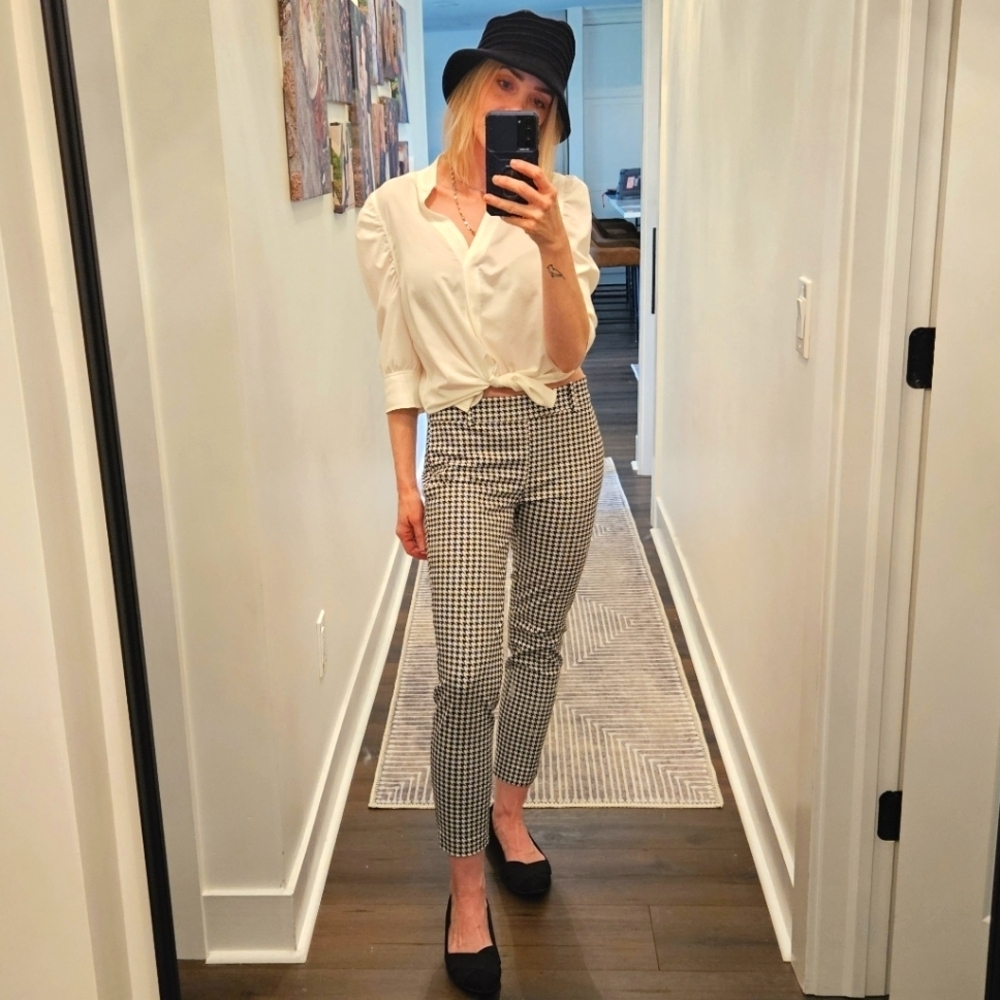 NWT J. CREW Houndstooth WINNIE PANT - Size 2